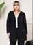Picture of CURVY GIRL BLACK OPEN CARDIGAN SEQUENCE